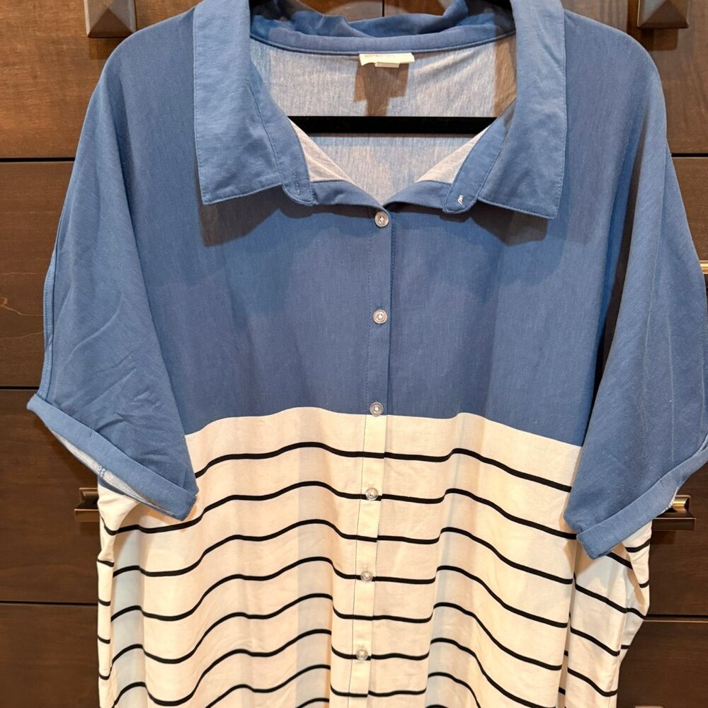 LuLaRoe CHARLIE Button Down Shirt 2XL